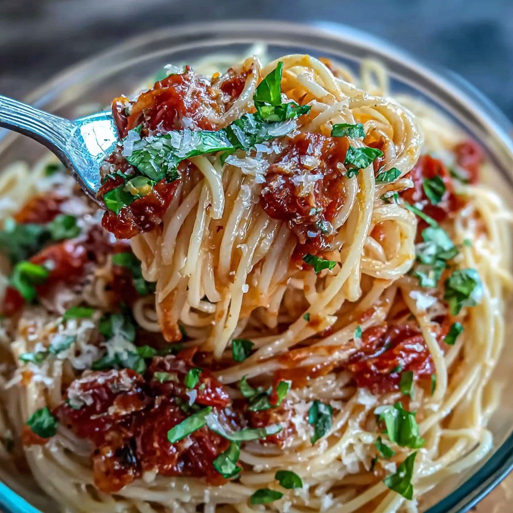 Angel Hair Pasta With Creamy Tomato Sauce