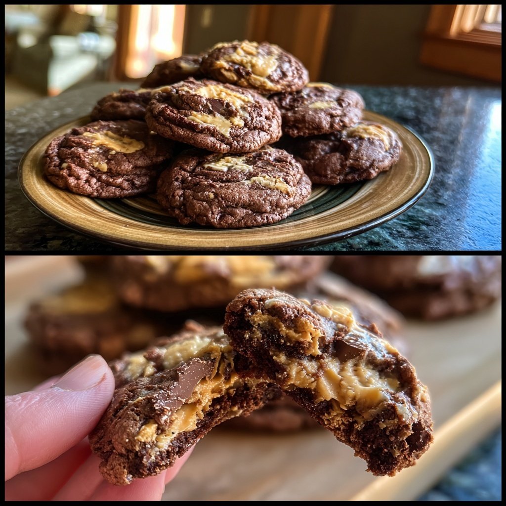 Brownie Mix Peanut Butter Cookies