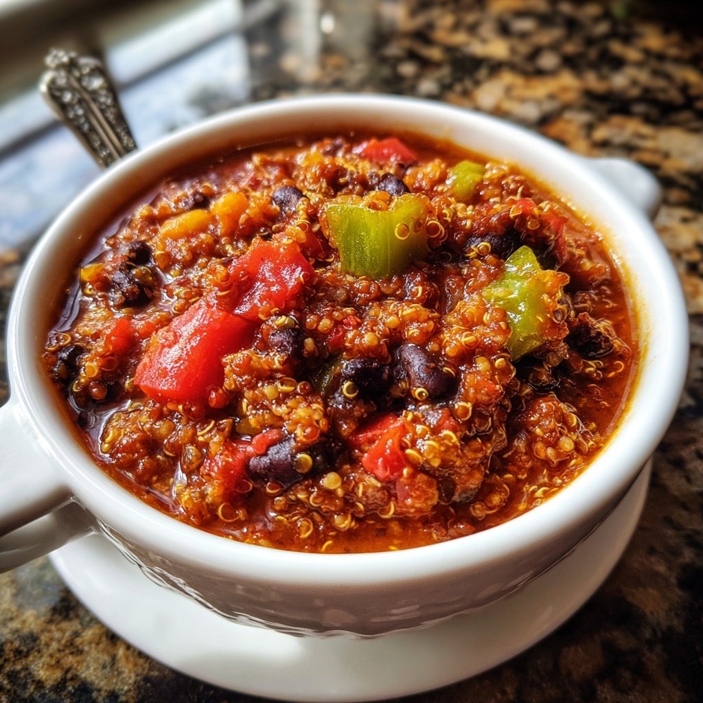Healthy Crockpot Quinoa Chili
