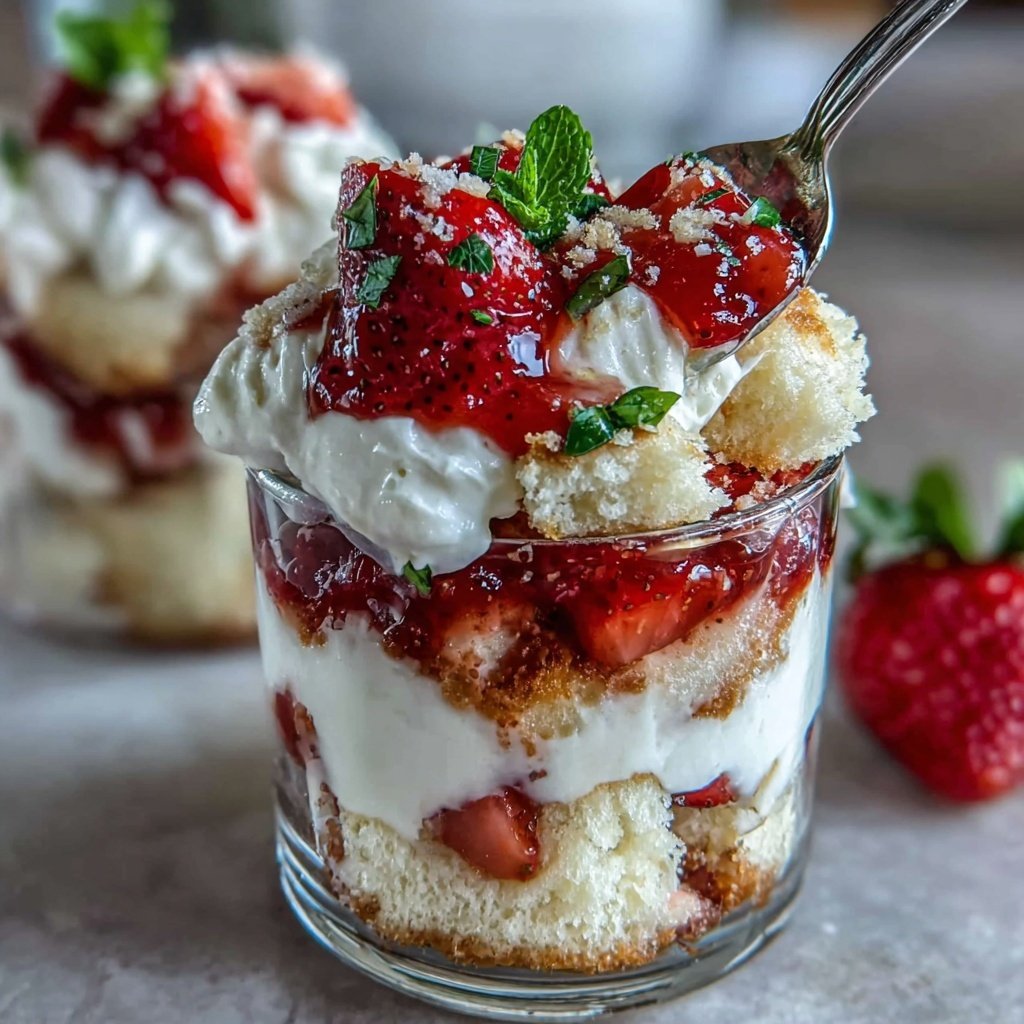 Strawberry Shortcake Parfait Cups