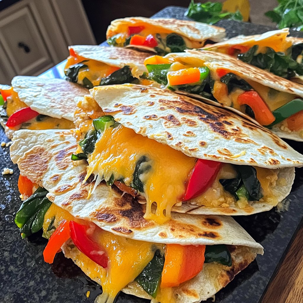 One-Pan Veggie Quesadillas Recipe