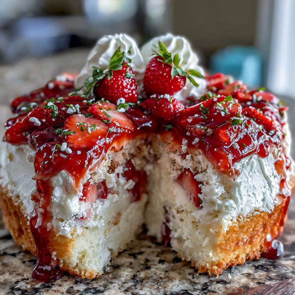 Strawberry Shortcake Poke Cake