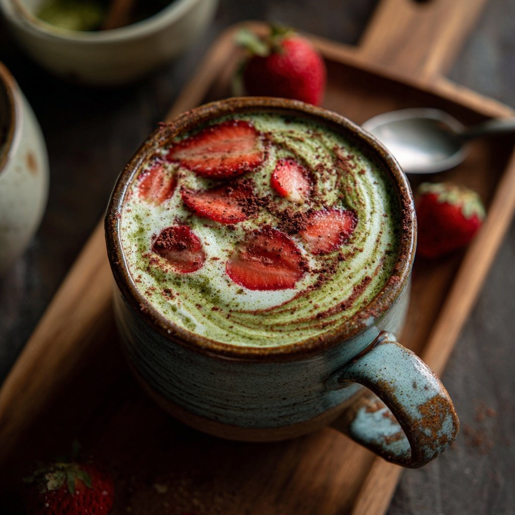 Warm Strawberry Cinnamon Matcha