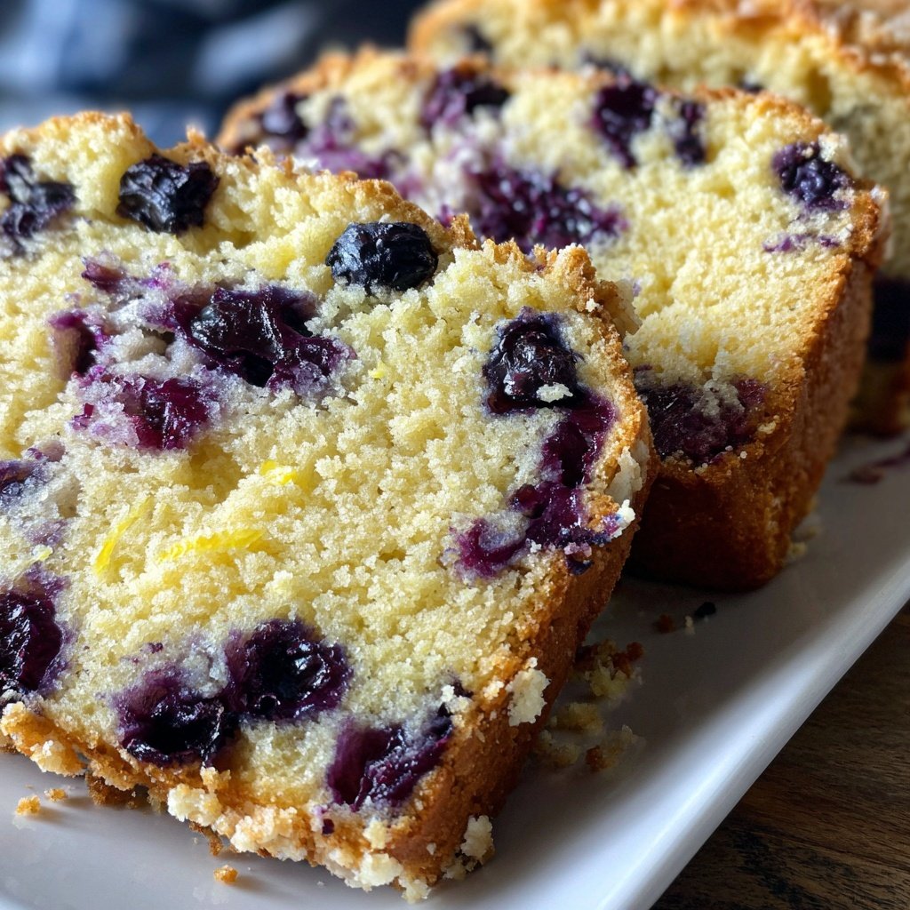 Blueberry Lemon Bread Slices