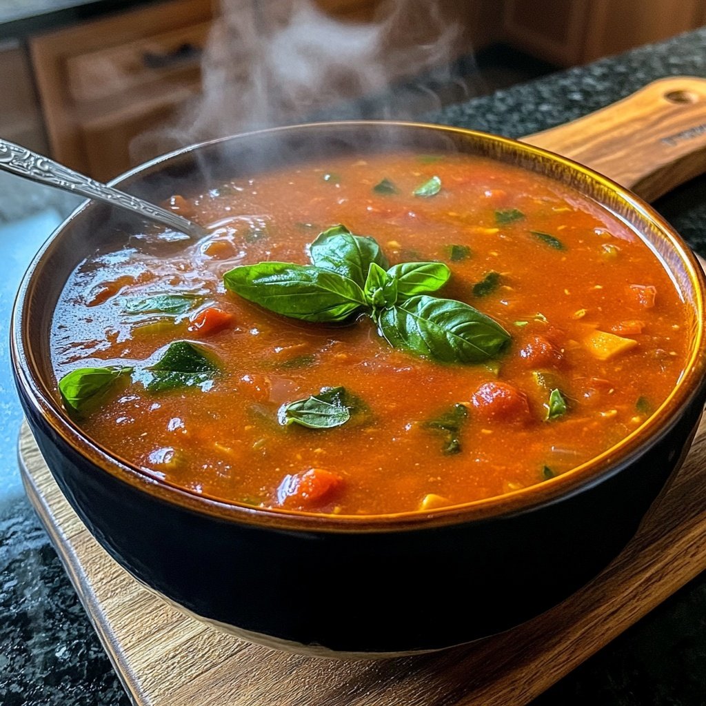 Sunday Slow Simmered Tomato Soup