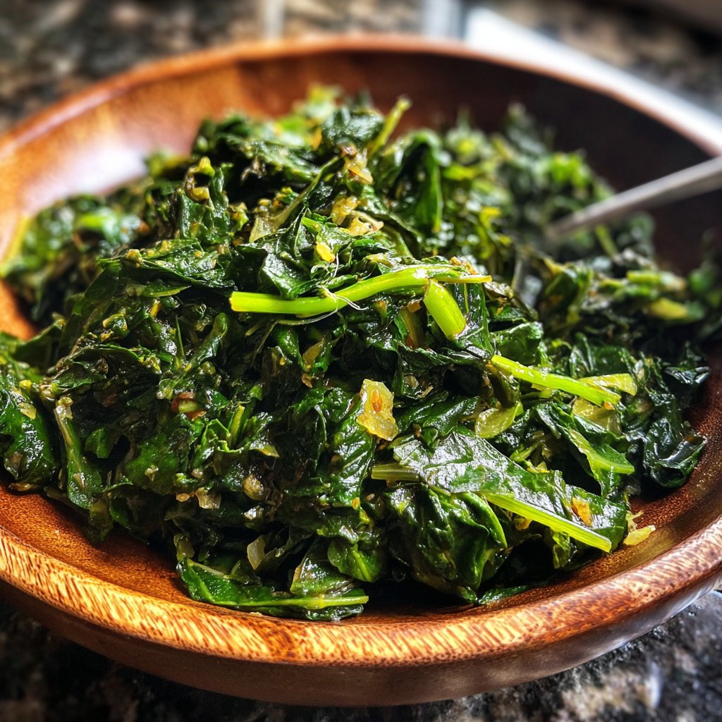 Jamaican Callaloo with Garlic