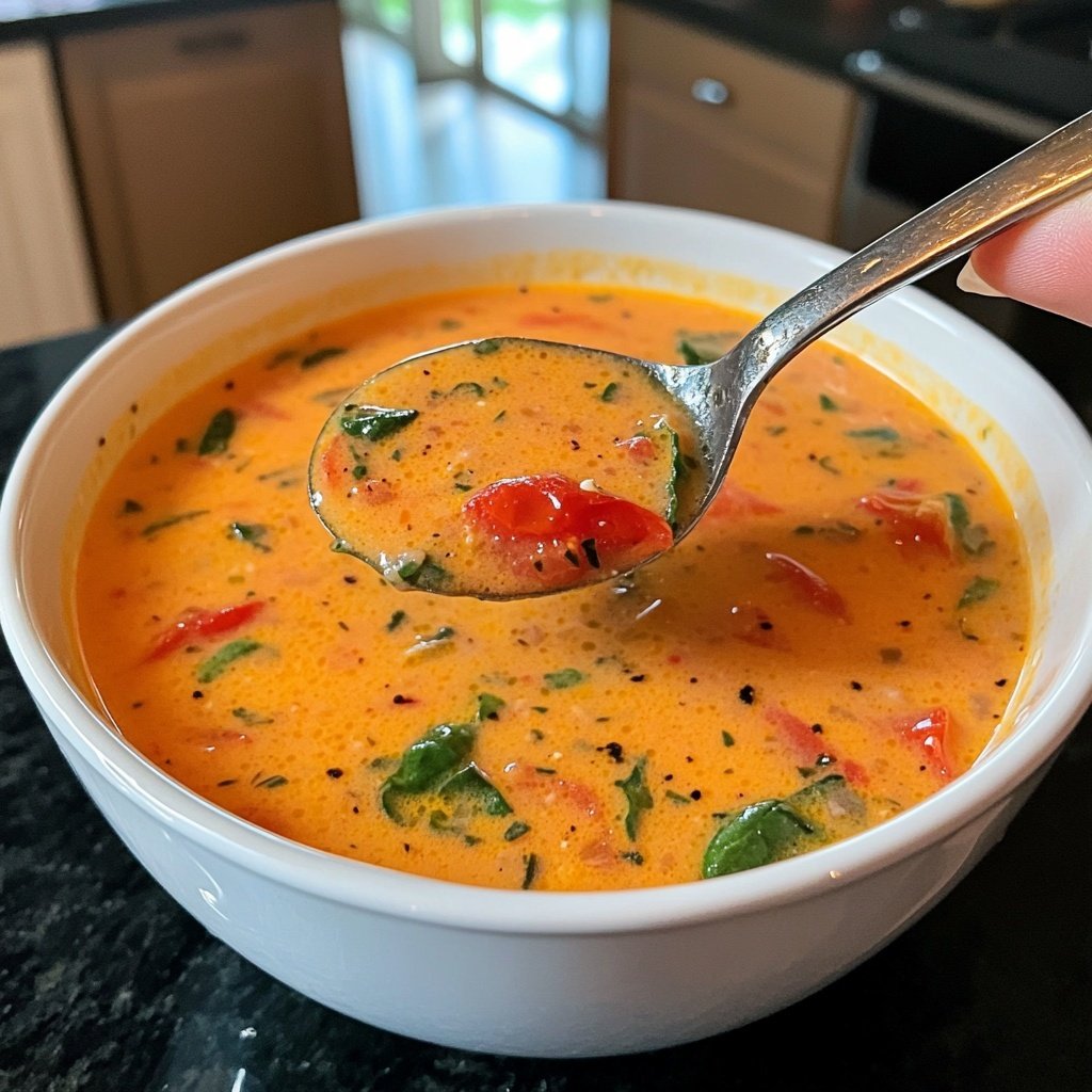 Healthy Crockpot Tomato Basil Soup