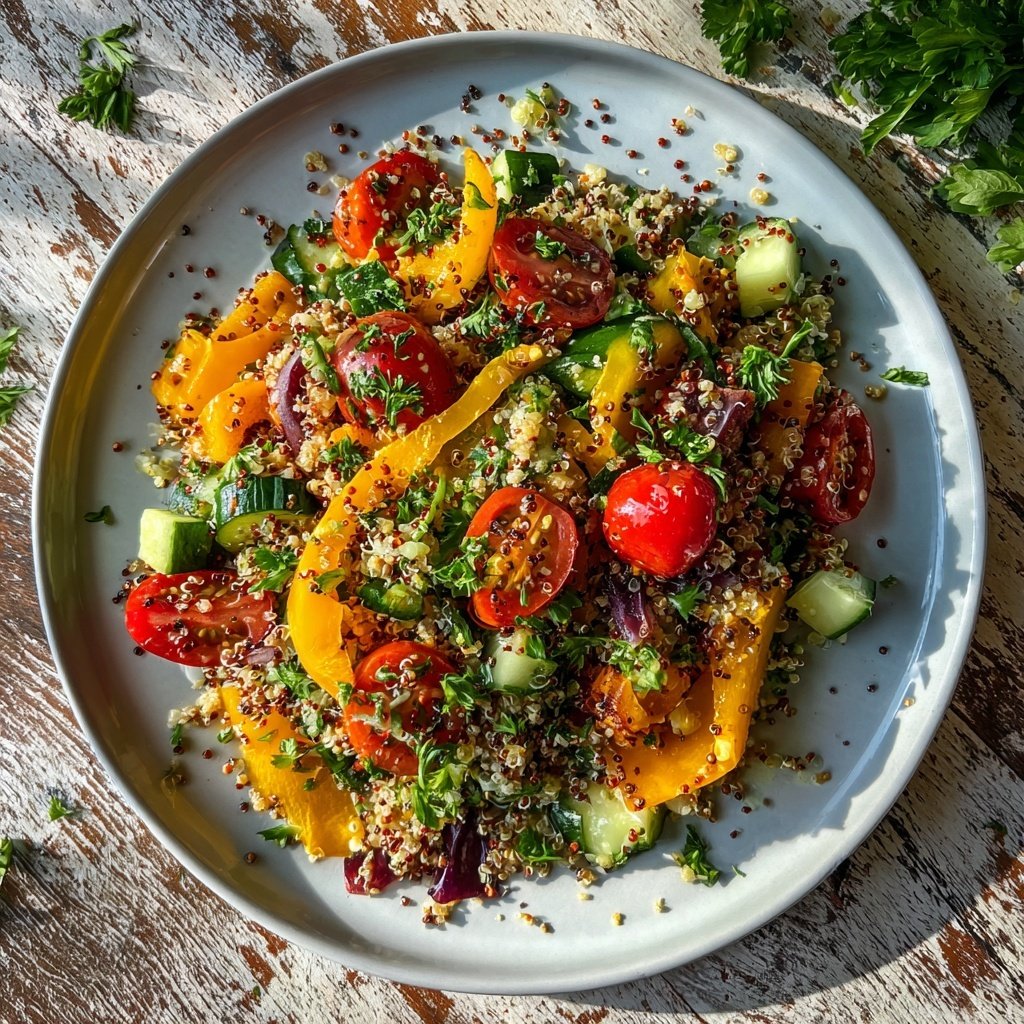 Mediterranean Quinoa Veggie Salad