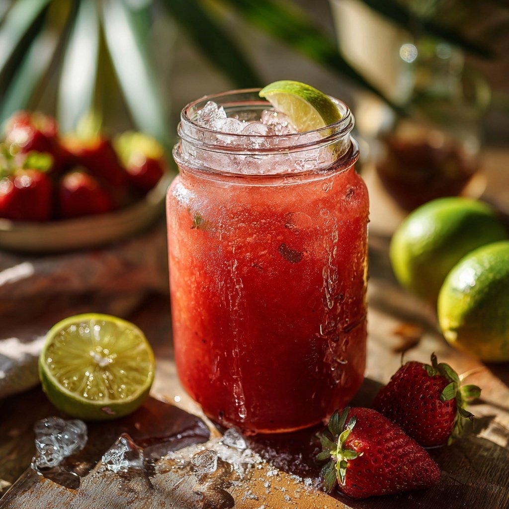 Strawberry Lime Agua Fresca