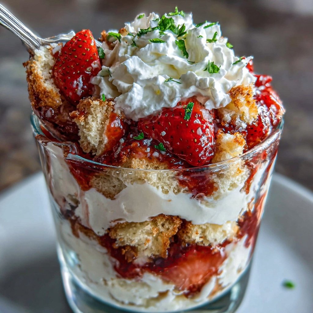 Strawberry Angel Food Cake Parfaits