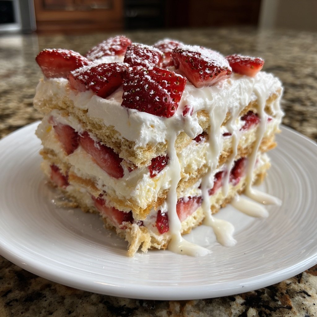 Strawberry Shortcake Icebox Cake