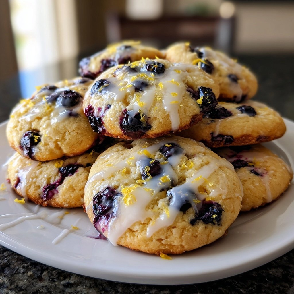 Spring Lemon Blueberry Cookies